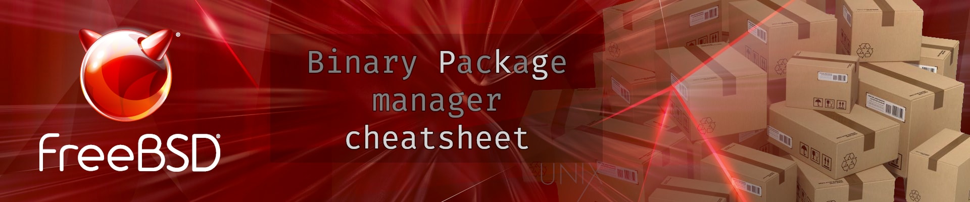 FreeBSD binary package manager cheatsheet
